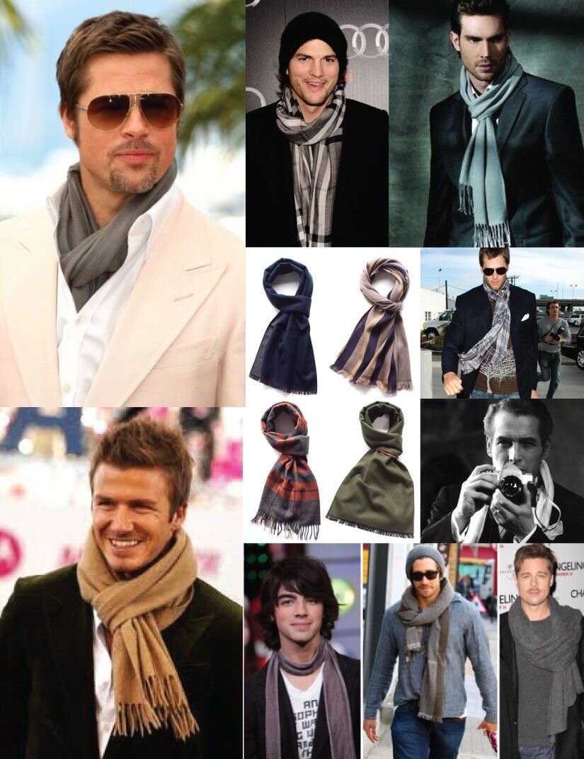Как завязать шарф мужчине на шее под куртку
