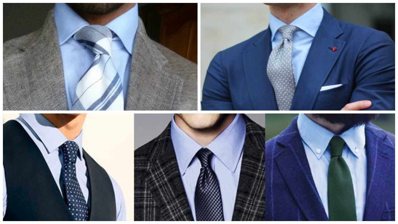 Какой галстук подойдет к синему костюму: фото удачных сочетаний