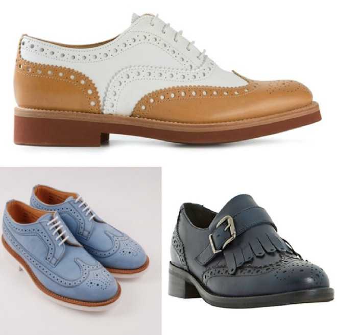 Броги и оксфорды: разница и фото женских туфель, чем отличаются модели обуви