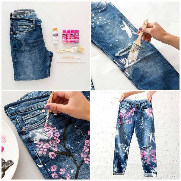 Как сделать джинсы потертыми