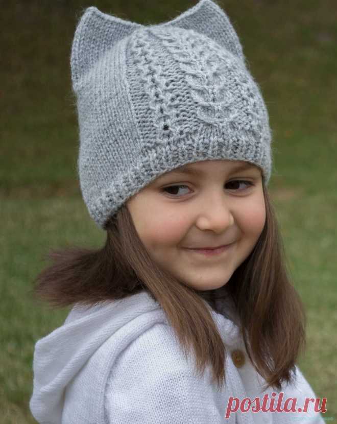 Шапка спицами для девочки: схема и описание вязания зимней шапочки | все о рукоделии