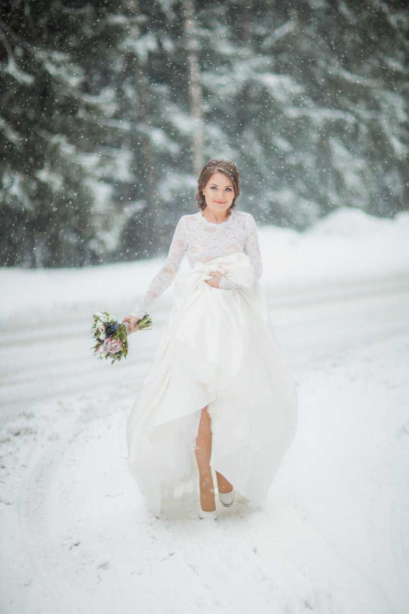 ᐉ зимние свадебные платья, фото платьев невесты в зимнем варианте
