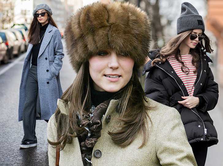 Бордовое пальто: с чем носить, какие шарф и шапку и подобрать, фото