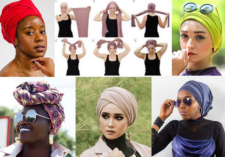 Как красиво завязывать шарф на голову женщине: стильные способы, фото, видео
как стильно завязать шарф на голову — modnayadama