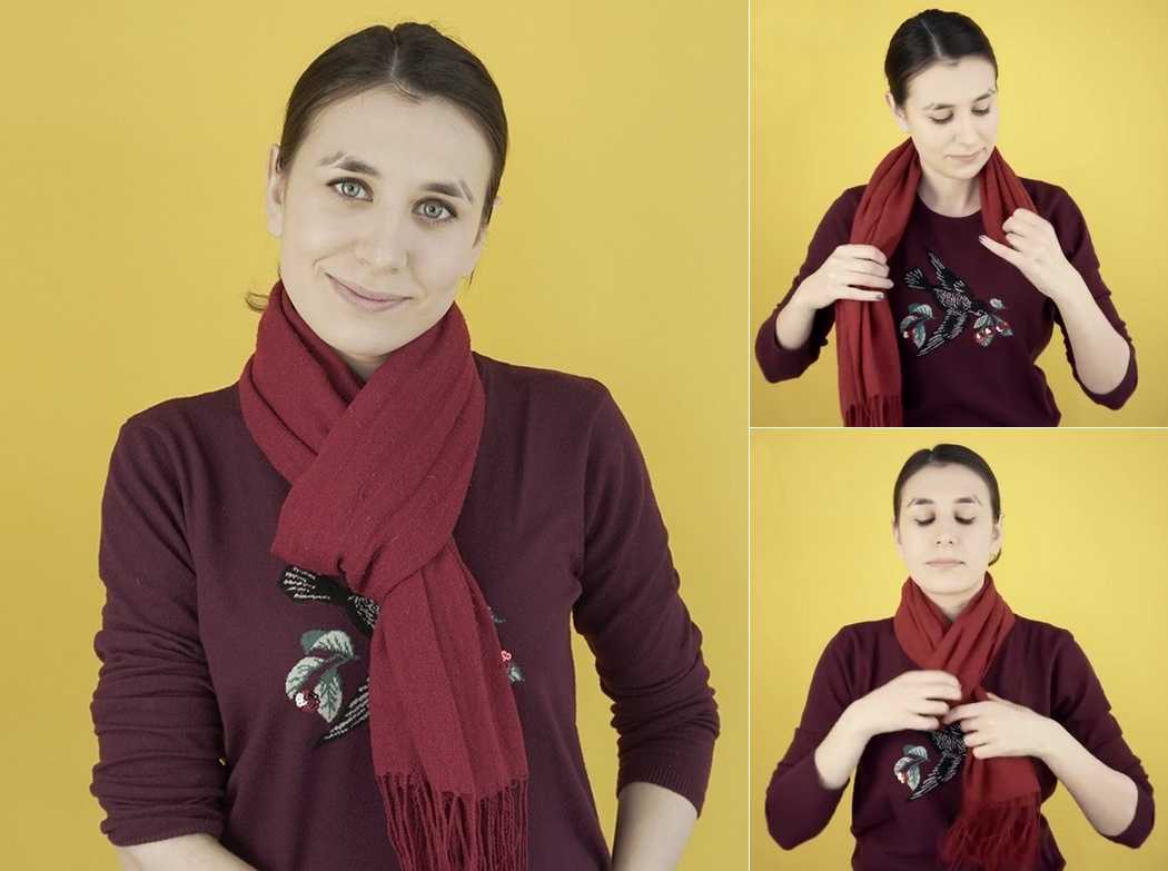 Как завязывать шарф на куртку: 10 способов с фото и описанием
