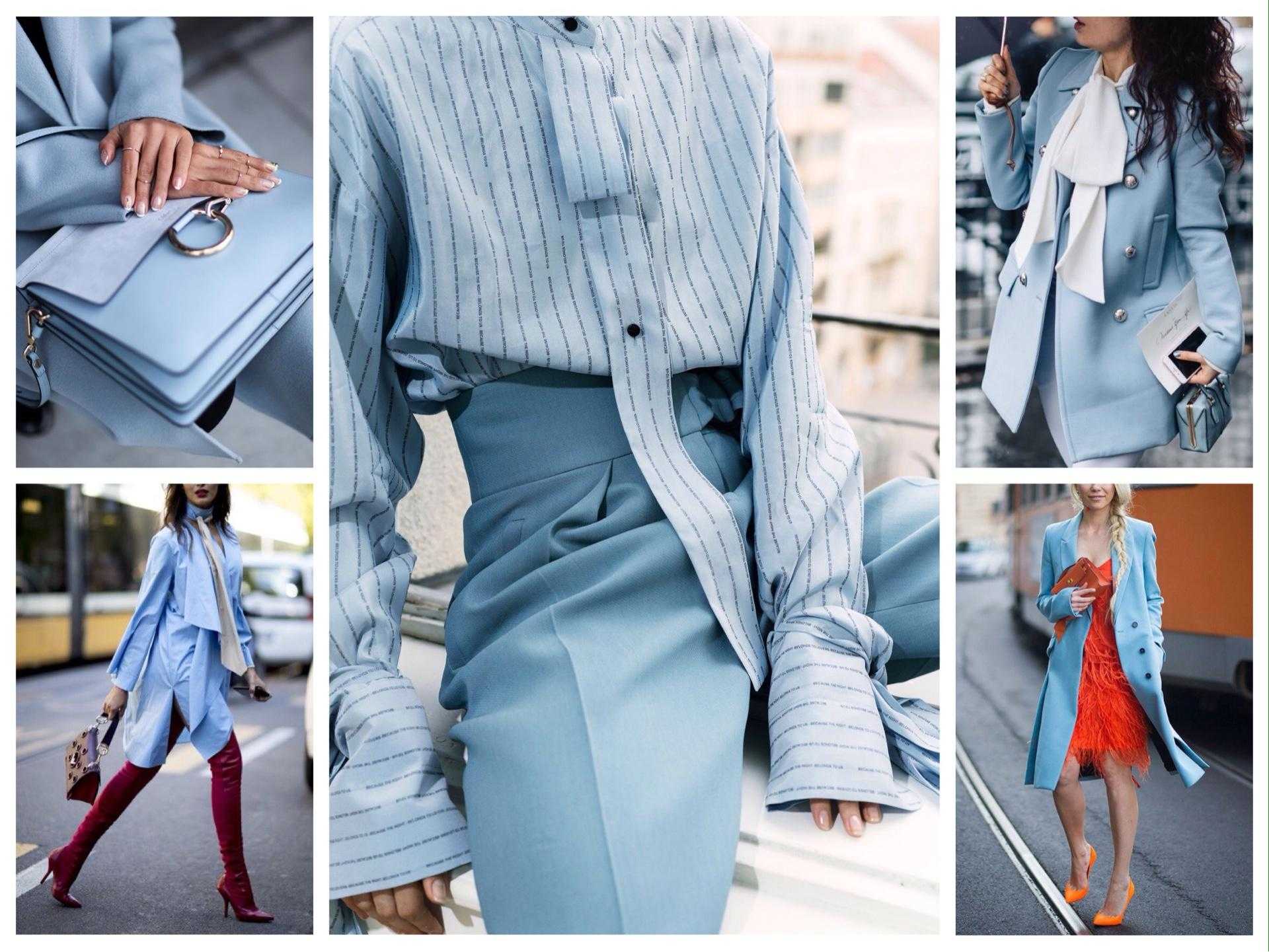 С чем носить голубое платье, советы модницам