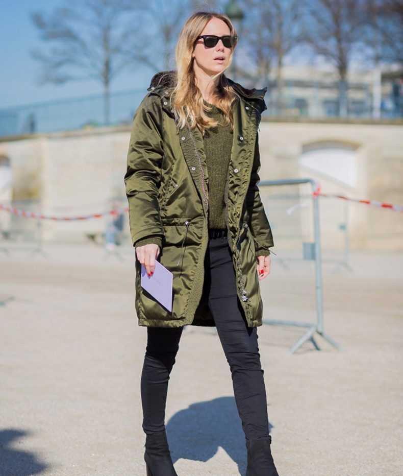 100 модных новинок: женская куртка цвета хаки - с чем носить с фото
