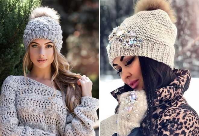 Модные вязаные шапки 2021: фото, тренды, модели и новинки сезона зима
