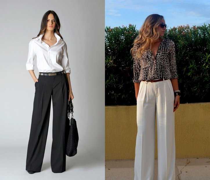 Широкие брюки: с чем носить, сочетать, фото модных образов
удачные образы с широкими брюками — modnayadama