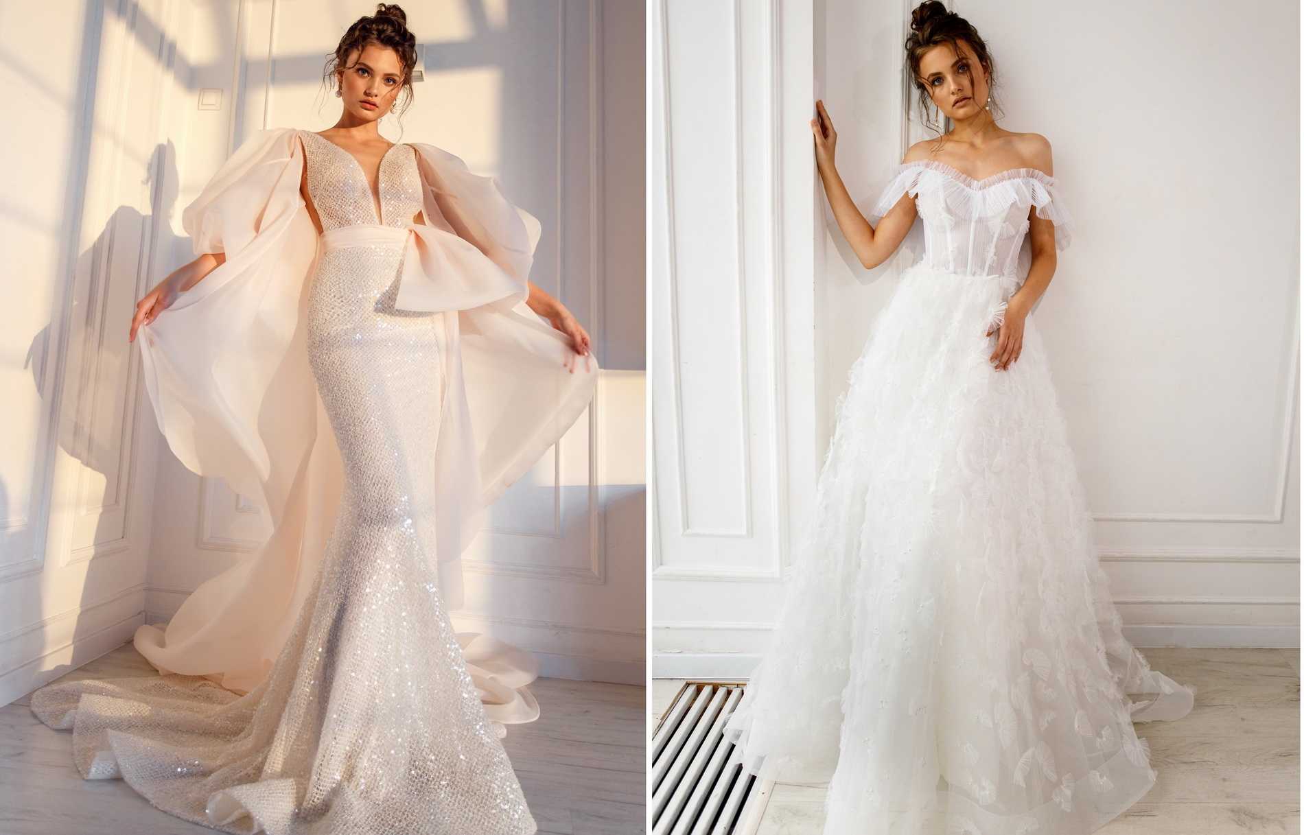 Свадебные платья 2022 - модные тенденции с фото: пышные, рыбкой, с рукавами, без рукавов, для полных, со шлейфом