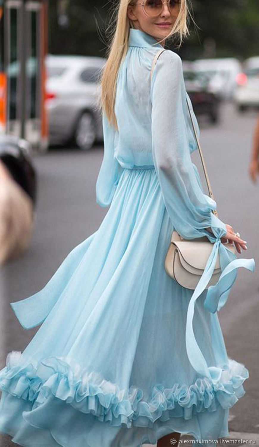 С чем носить шикарное голубое платье? (50 фото) — длинные и короткие модели