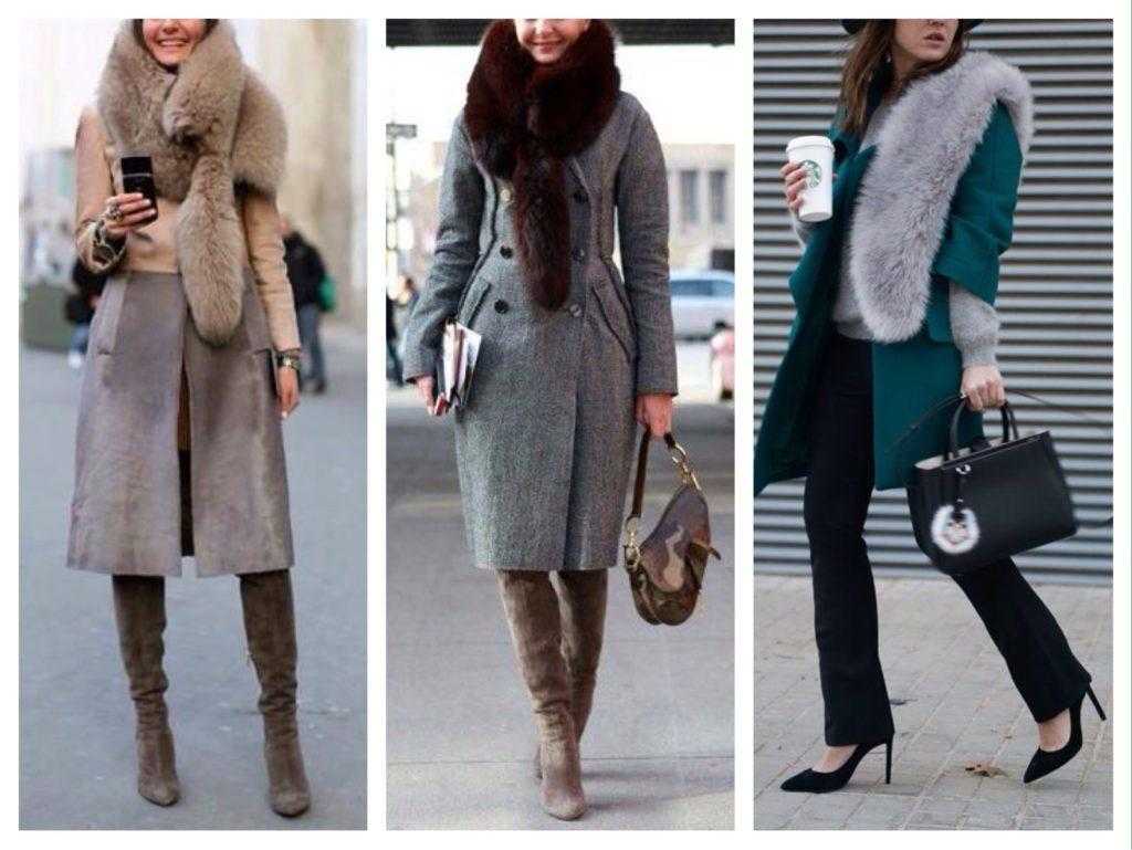 Пальто с меховым воротником женское зимнее с чем носить