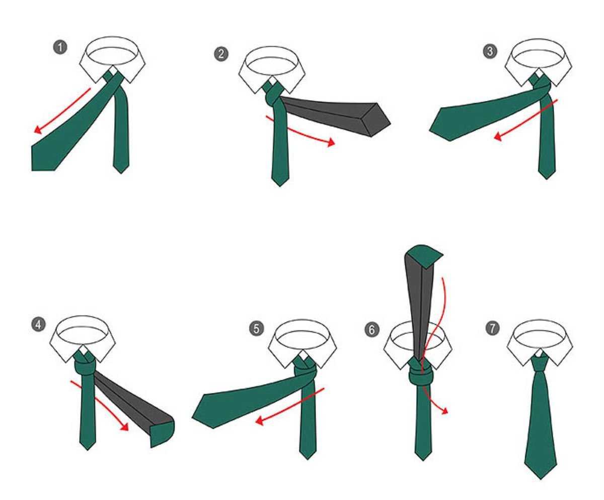 Как завязать галстук пошагово фото простой способ - diwis