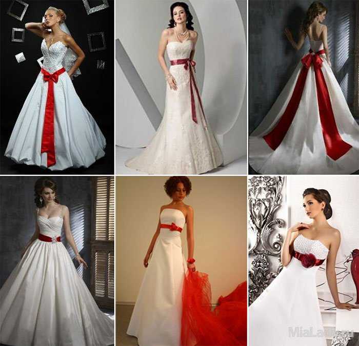 Роскошное белое платье с красным поясом, как свадебное платье, символизирующее гармонию и достаток