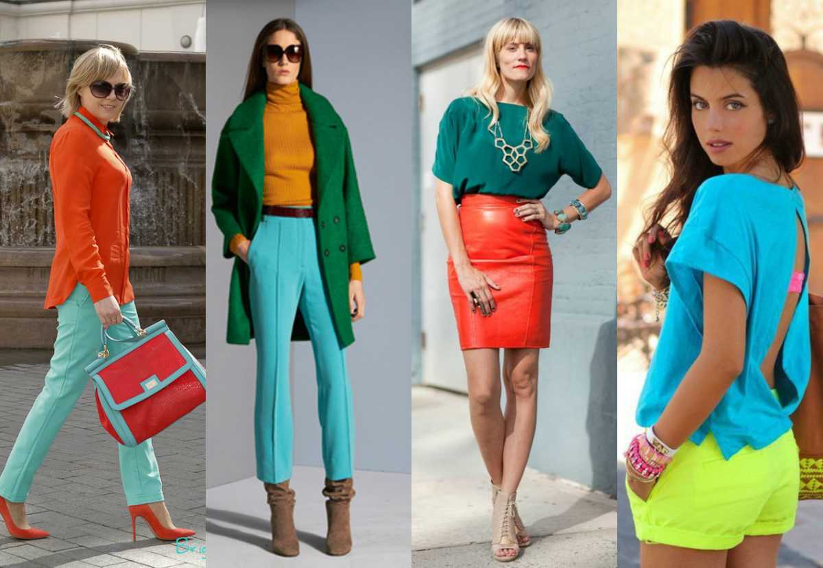 Сочетание зеленого в одежде для женщин