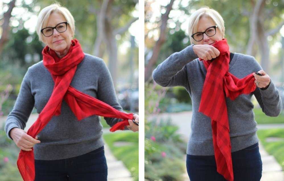 Учимся завязывать шарф красиво, эффектные схемы для любого сезона