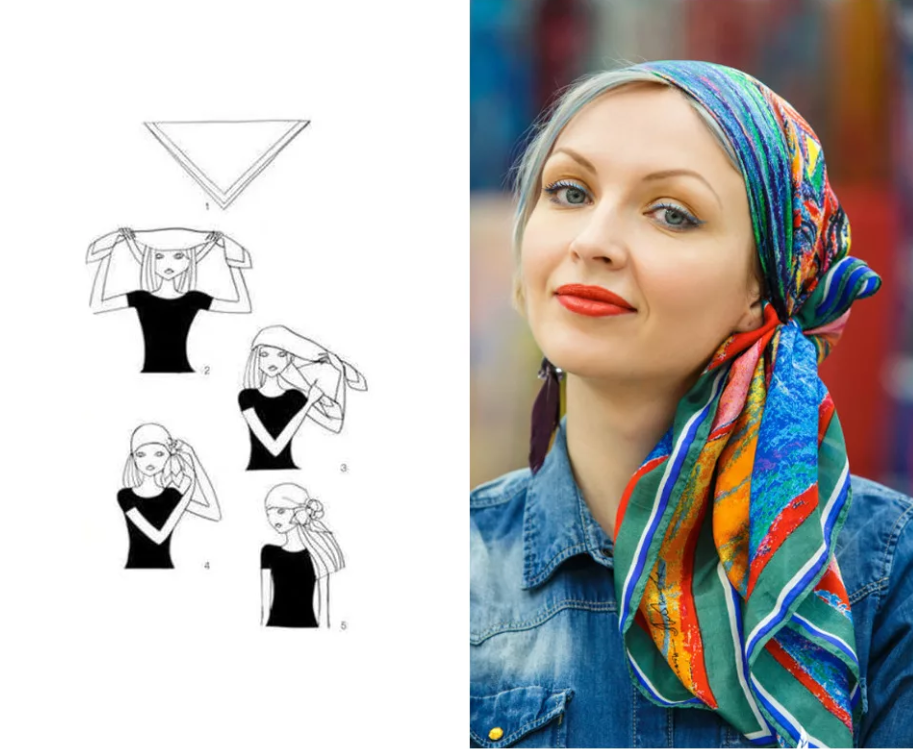 Как красиво завязать шарф на голове или шее?