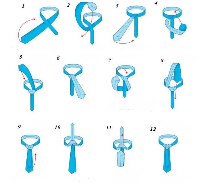 Простой узел для галстука