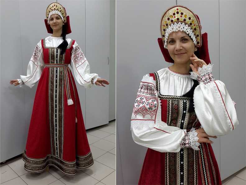 Платья в русском стиле (65 фото): штапельные, современные, марыся, в народном, подвенечные, длинные, льняные