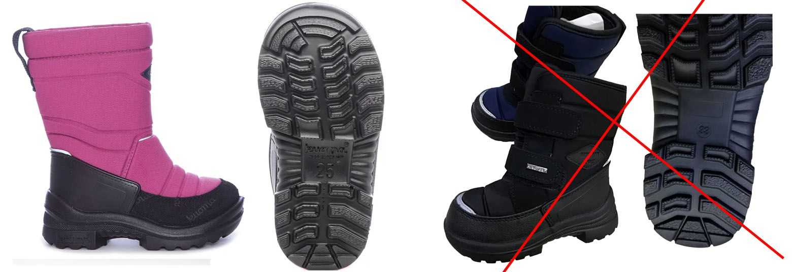 Куома: размерная сетка детской и взрослой обуви